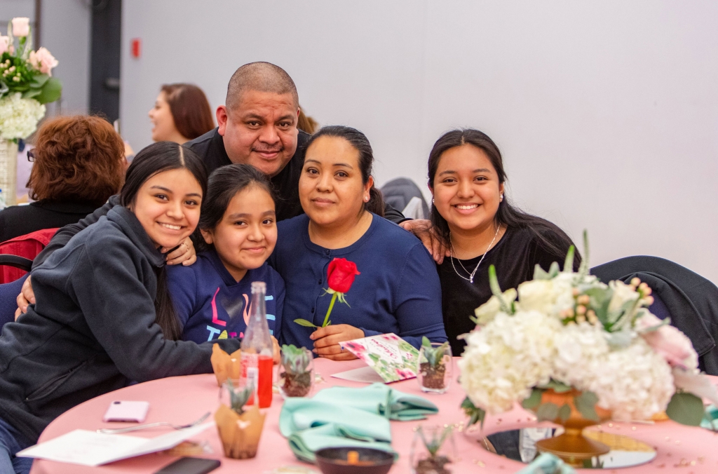 Brenda with her family at a La Casa Mother's Day event